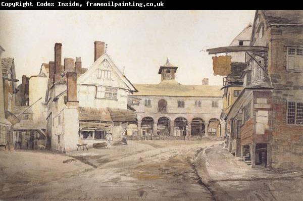 Cornelius Varley Ross Market Place,Herefordshire a sketch on the spot (mk47)